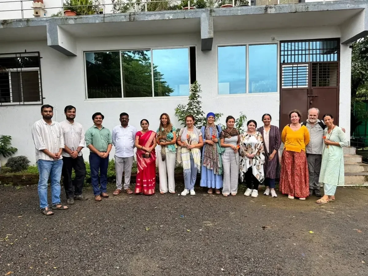 Mariló González durante su formación de Ayurveda en India
